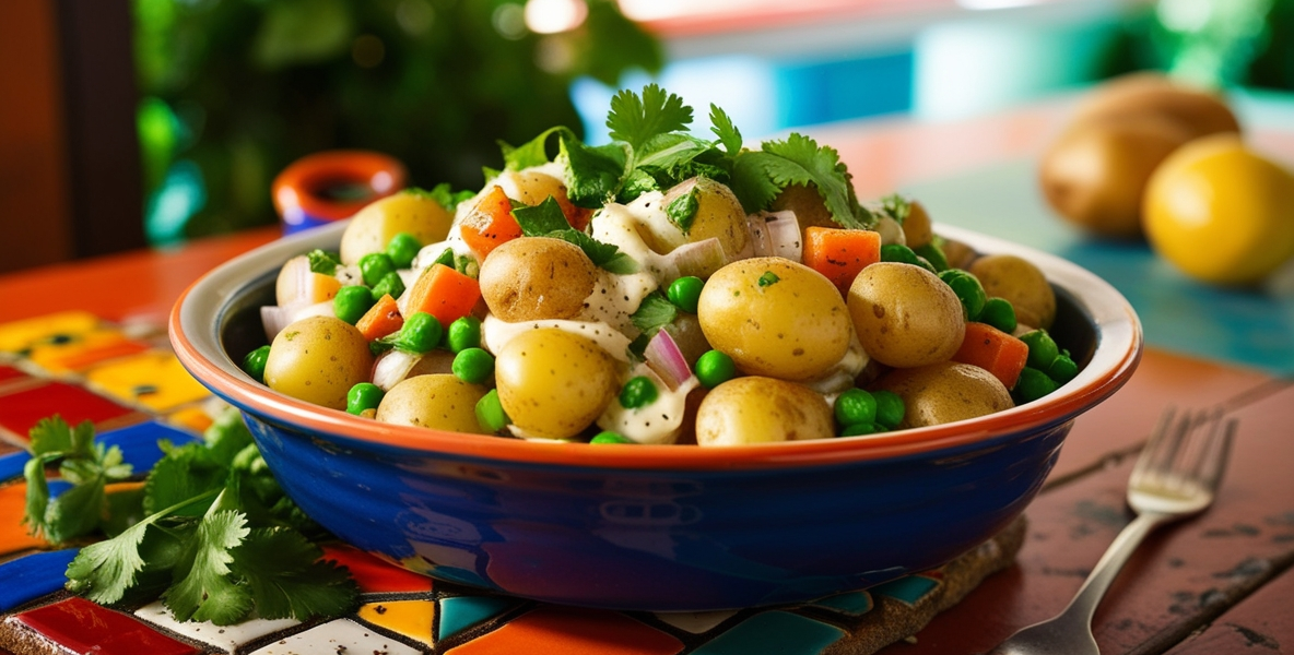 Vegetarian Puerto Rican Potato Salad Recipe (Ensalada de Papa)