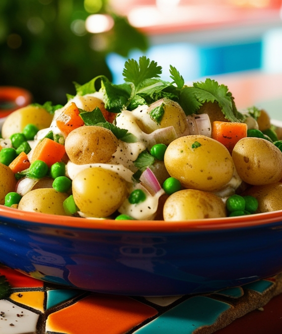 Vegetarian Puerto Rican Potato Salad Recipe (Ensalada de Papa)