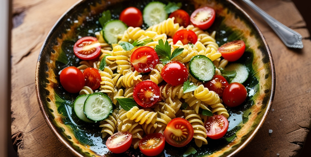 Recipe For Pasta Salad With Tomatoes and Cucumber​