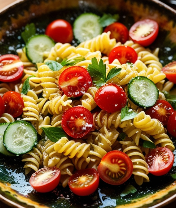 Recipe For Pasta Salad With Tomatoes and Cucumber​