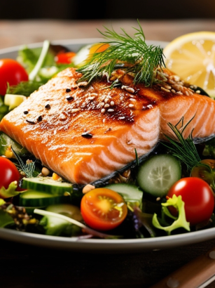 Vegetarian Salmon Salad Recipe