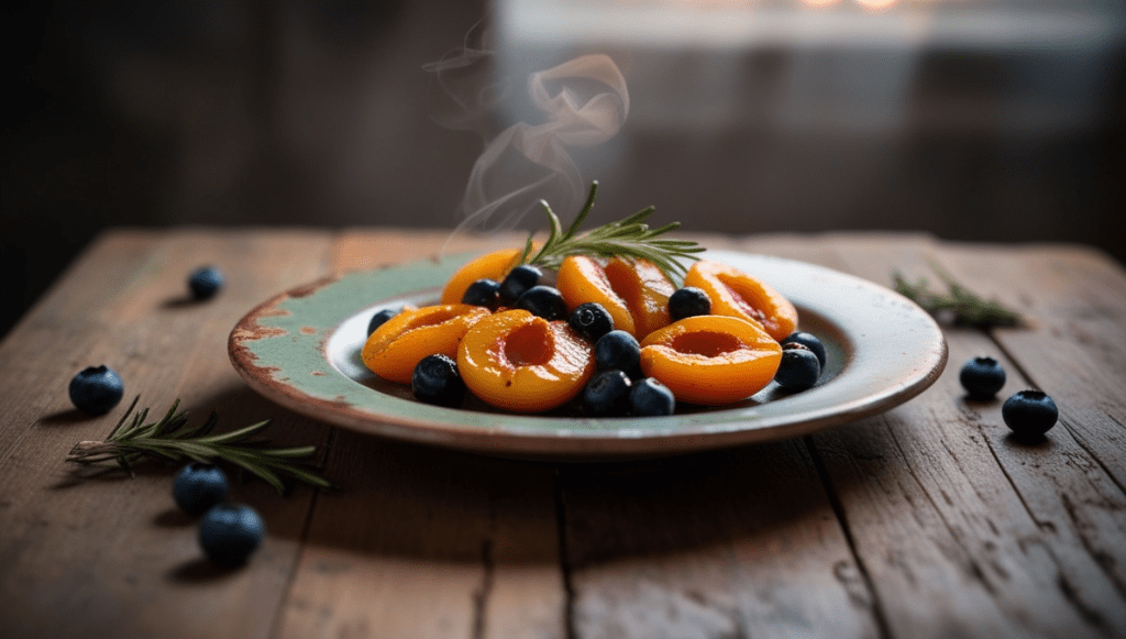 Roasted Apricot and Blueberry Salad