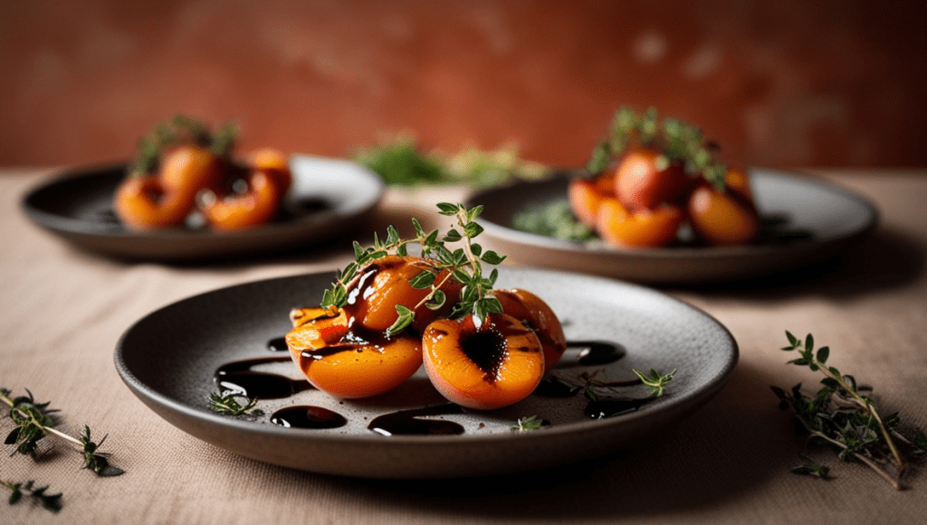 Roasted Thyme & Balsamic Apricots Salad