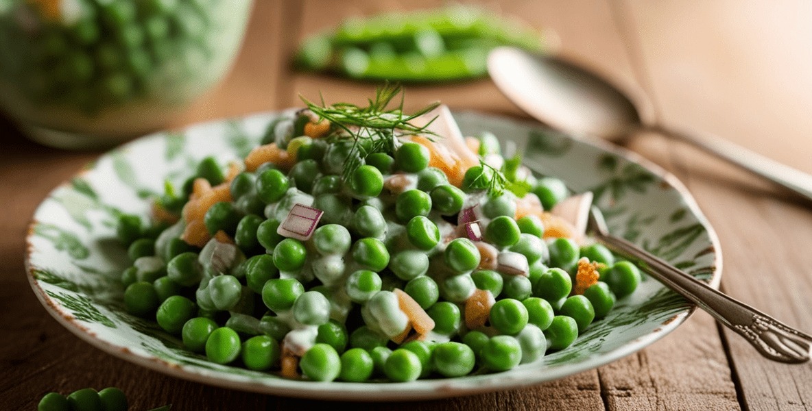 Vegetarian Luby's Green Pea Salad Recipe