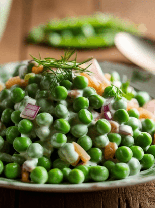 Vegetarian Luby's Green Pea Salad Recipe