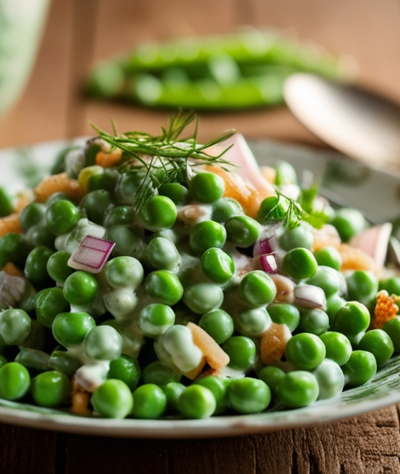 Vegetarian Luby's Green Pea Salad Recipe