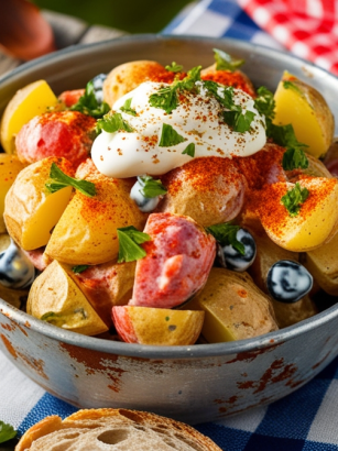 Red Hot and Blue Potato Salad Recipe