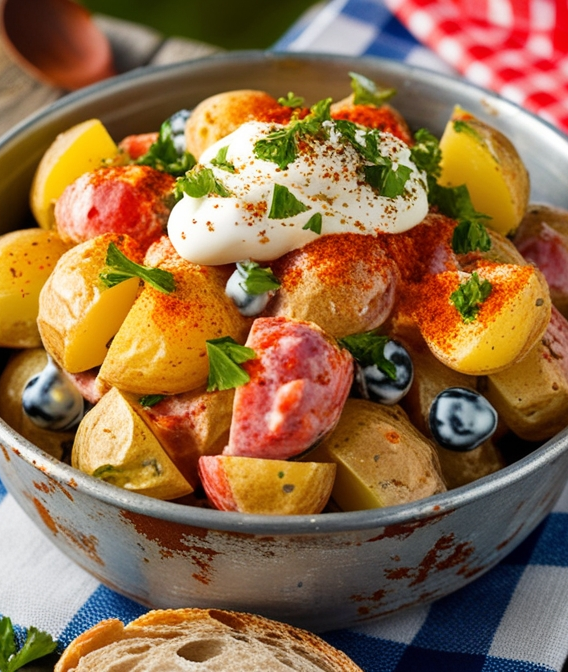 Red Hot and Blue Potato Salad Recipe