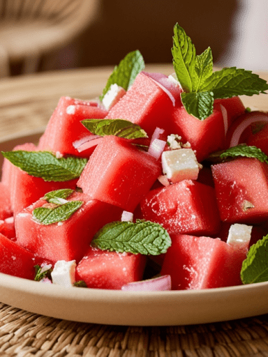 Watermelon Salad Recipe Without Feta