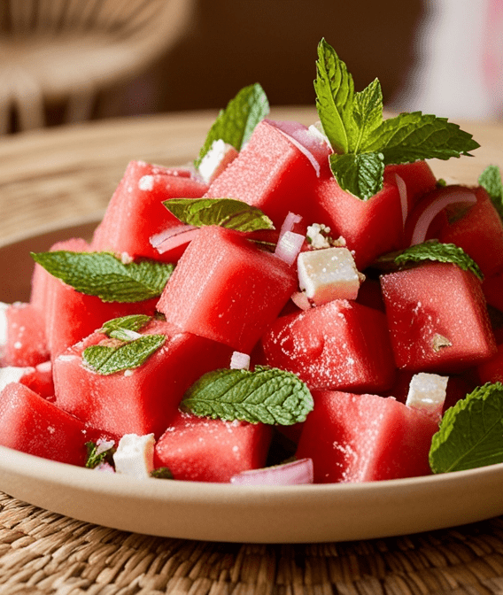 Watermelon Salad Recipe Without Feta