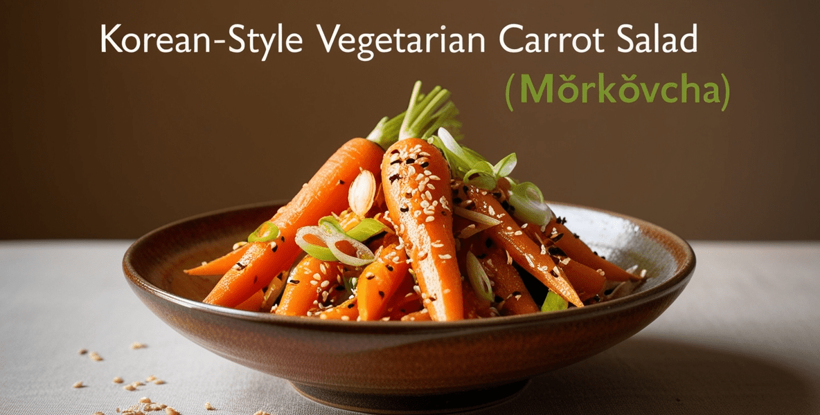 Vegetarian Korean Carrot Salad Recipe (Morkovcha)