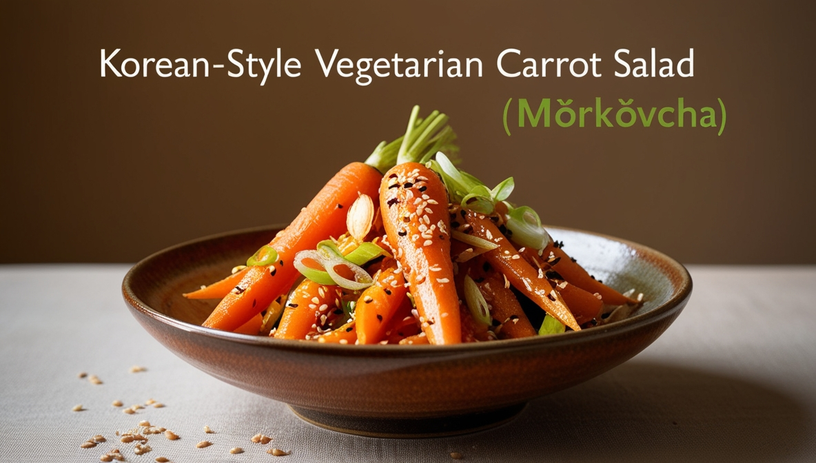 Vegetarian Korean Carrot Salad Recipe (Morkovcha)