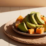 Avocado and Papaya Salad With Black Salt Dressing